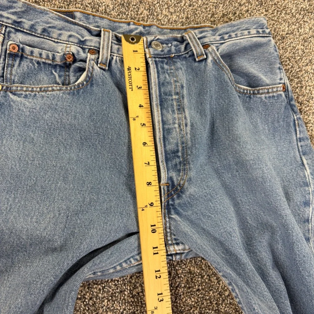 Vintage Levis 501xx Button Fly Straight Leg Raw Hem Jeans Mens 33x36 Fit 30x33.5 - Picture 11 of 14